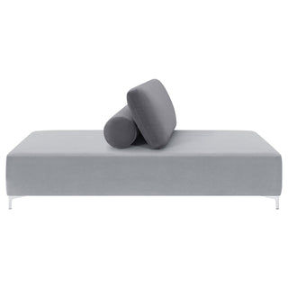 Giovanni Upholstered Accent Chaise Lounger Grey