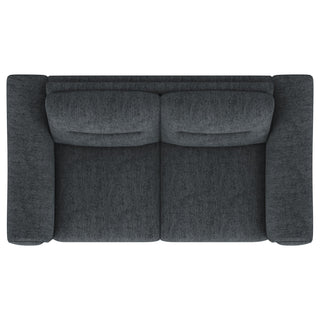 Nolan Upholstered Sloped Track Arm Loveseat Charcoal