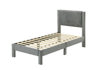 LUCIA TWIN PLATFORM BED LIGHT GREY