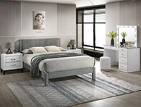 5097LG LUCIA BED FRAME LIGHT GRAY