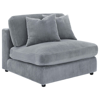 Blaine Upholstered Reversible Chaise Sectional Sofa Fog