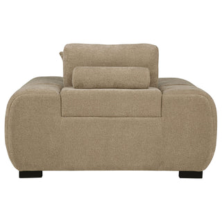 Octavia Upholstered Track Arm Accent Chair Camel