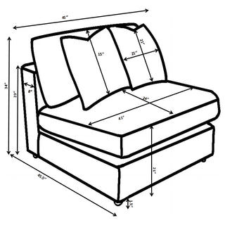 Blaine Upholstered Armless Chair Fog