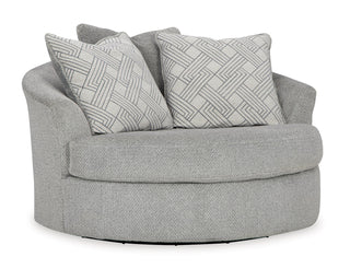 Casselbury Oversized Swivel Chair and Ottoman