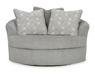 Casselbury Oversized Swivel Chair and Ottoman
