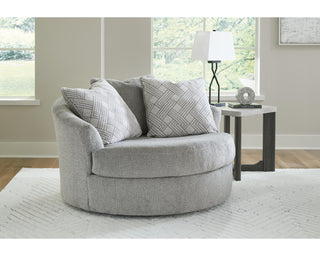 Casselbury Oversized Swivel Chair and Ottoman