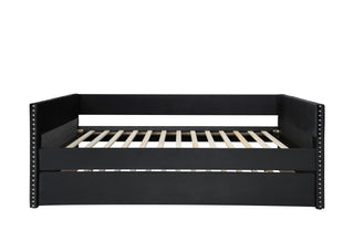 SADIE DAYBED BACK BLACK VELVET