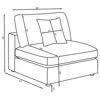 Serene 4-piece Upholstered Modular Sectional Sofa Charcoal