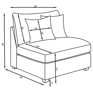 Cambria 4-piece Upholstered Modular Sectional Sofa Grey
