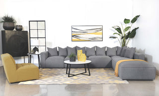 Jennifer Upholstered Corner Chair Grey