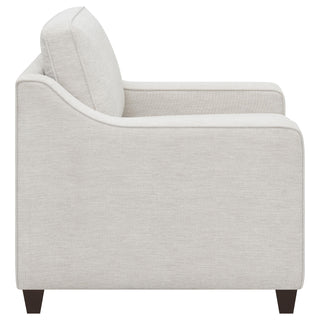 Christine 3-piece Upholstered Sloped Arm Sofa Set Beige