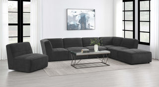 Sunny Upholstered Corner Chair Dark Charcoal