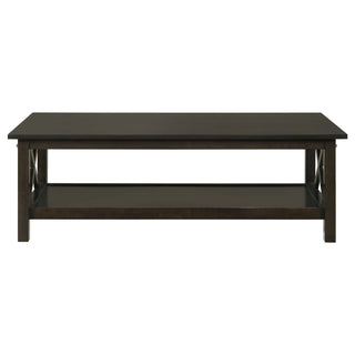 Rachelle 3-piece Rectangular Coffee Table Set Deep Merlot