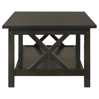 Rachelle 3-piece Rectangular Coffee Table Set Deep Merlot