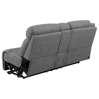 Higgins Upholstered LAF Power Loveseat Grey