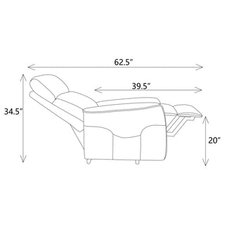 Herrera Upholstered Power Lift Massage Chair Beige