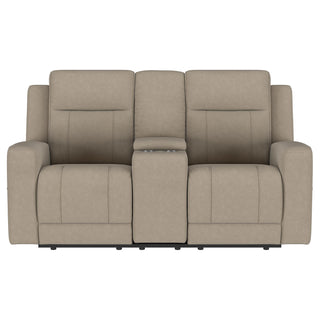 Brentwood Upholstered Motion Reclining Loveseat Taupe