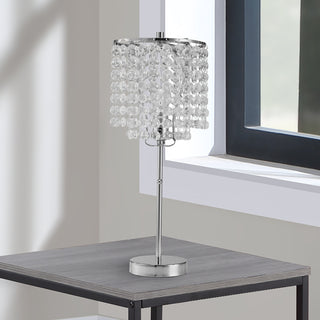CHROME TABLE LAMP 19 H