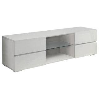 Galvin 4-drawer Wood 55-inch TV Stand White High Gloss