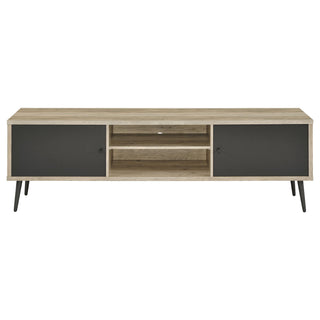 Allie 2-door Engineered Wood 71-inch TV Stand Distressed Pine