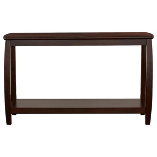 Dixon Wood Entryway Console Table with Shelf Cappuccino