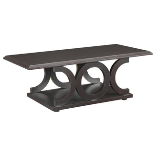 Shelly 3-piece Coffee and End Table Set Cappuccino