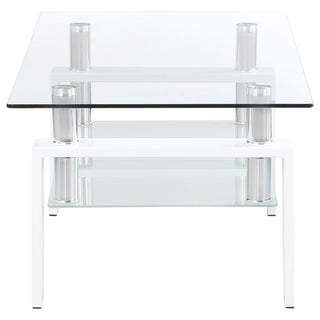 Dyer 2-piece Rectangular Coffee and End Table Set White