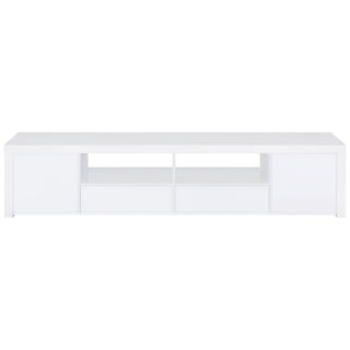 Jude 2-door Engineered Wood 79-inch TV Stand High Gloss White