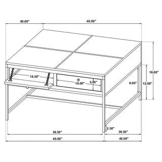 Stephie 2-piece Square Coffee and End Table Set Honey Brown
