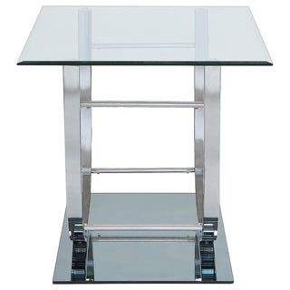 Danville 3-piece Glass Top Coffee and End Table Set Chrome