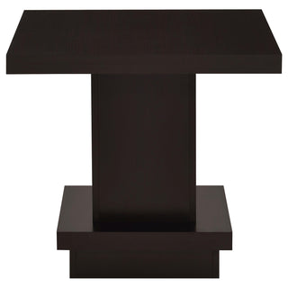 Reston Square Engineered Wood Side End Table Cappuccino