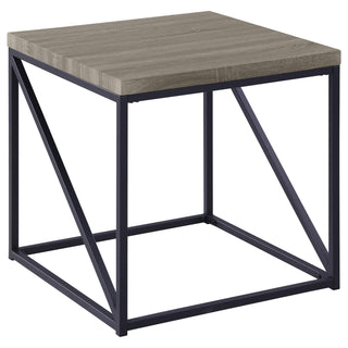 Birdie Square Engineered Wood End Table Sonoma Grey