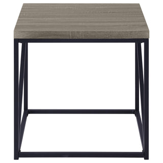 Birdie Square Engineered Wood End Table Sonoma Grey