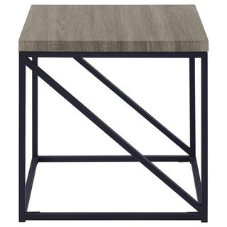 Birdie Square Engineered Wood End Table Sonoma Grey