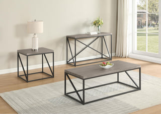 Birdie Square Engineered Wood End Table Sonoma Grey