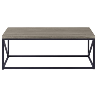 Birdie Rectangular Engineered Wood Coffee Table Sonoma Grey