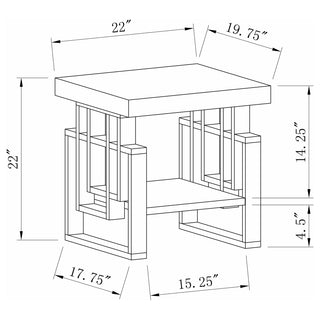 Schmitt 3-piece Coffee and End Table Set White High Gloss