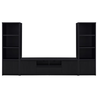 Winfield 3-piece Entertainment Center 78-inch TV Stand Black
