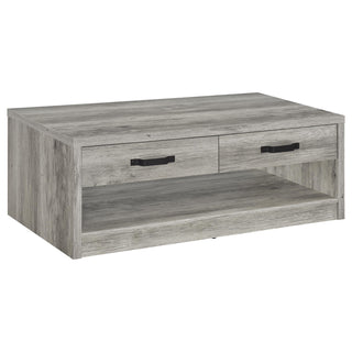Felix 2-drawer Engineered Wood Coffee Table Grey Driftwood