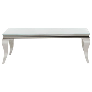 Carone 3-piece Glass Top Coffee and End Table Set White