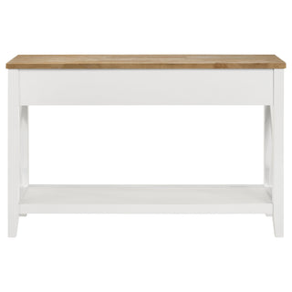 Hollis 2-drawer Wood Entryway Console Table Brown and White