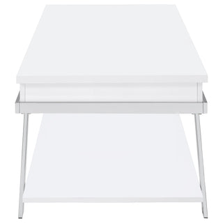 Marcia 2-piece Coffee and End Table Set White High Gloss