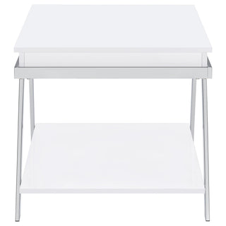 Marcia 3-piece Coffee and End Table Set White High Gloss