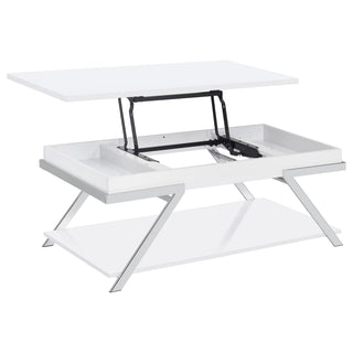 Marcia 3-piece Coffee and End Table Set White High Gloss