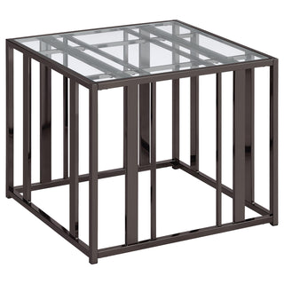 Adri 2-piece Coffee and End Table Set Black Nickel