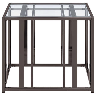 Adri 2-piece Coffee and End Table Set Black Nickel