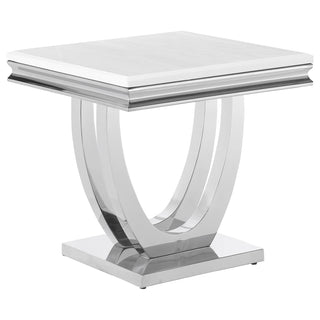 Kerwin 2-piece Rectangular Coffee and End Table Set Chrome