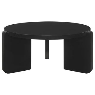 Cordova 2-piece Solid Wood Coffee and End Table Set Black