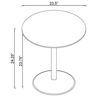 Ganso 3-piece Round Glass Top Coffee and End Table Set Black