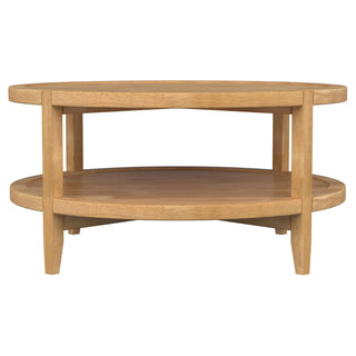 Camillo Round Solid Wood Coffee Table Maple Brown